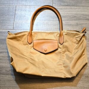 Banana Republic Tan Tote with Leather Trim